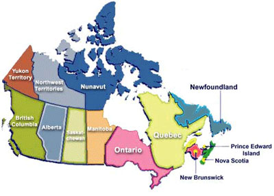Canadian Transplant Support Regions